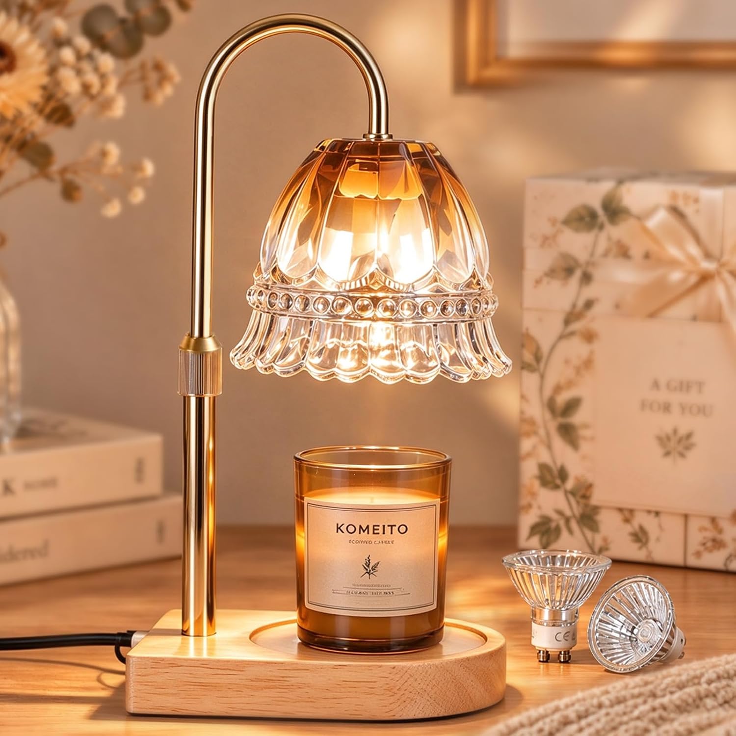 Adewalk Gold Crystal-Cut Candle Warmer Lamp — photo 5 of 16