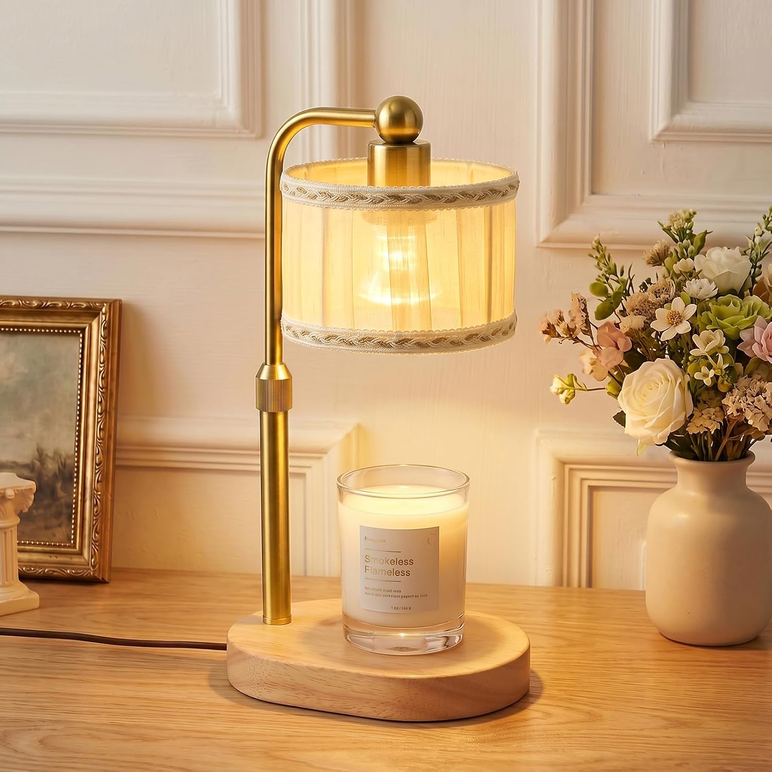 Bingyouth 23 cm Candle Warmer Lamp, candle warmer lamp with a decorative shade