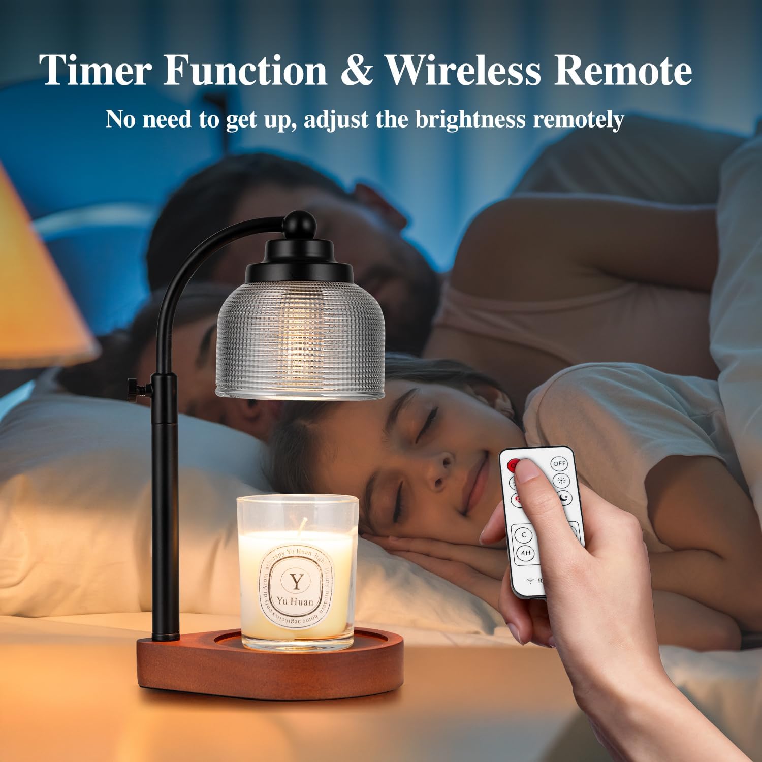 Fenxyo Black Glass Candle Warmer Lamp — photo 4 of 14