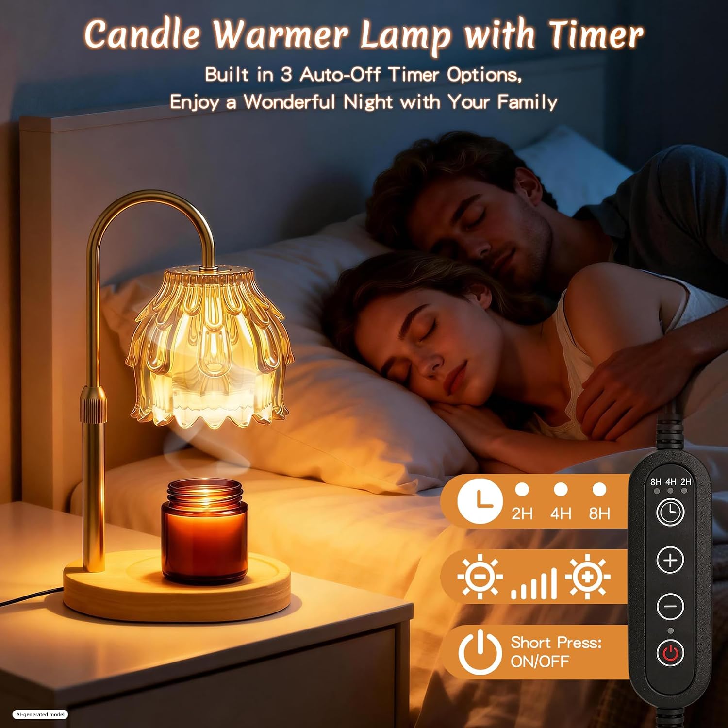 FlyQintess Gold Flower Candle Warmer Lamp — photo 3 of 16
