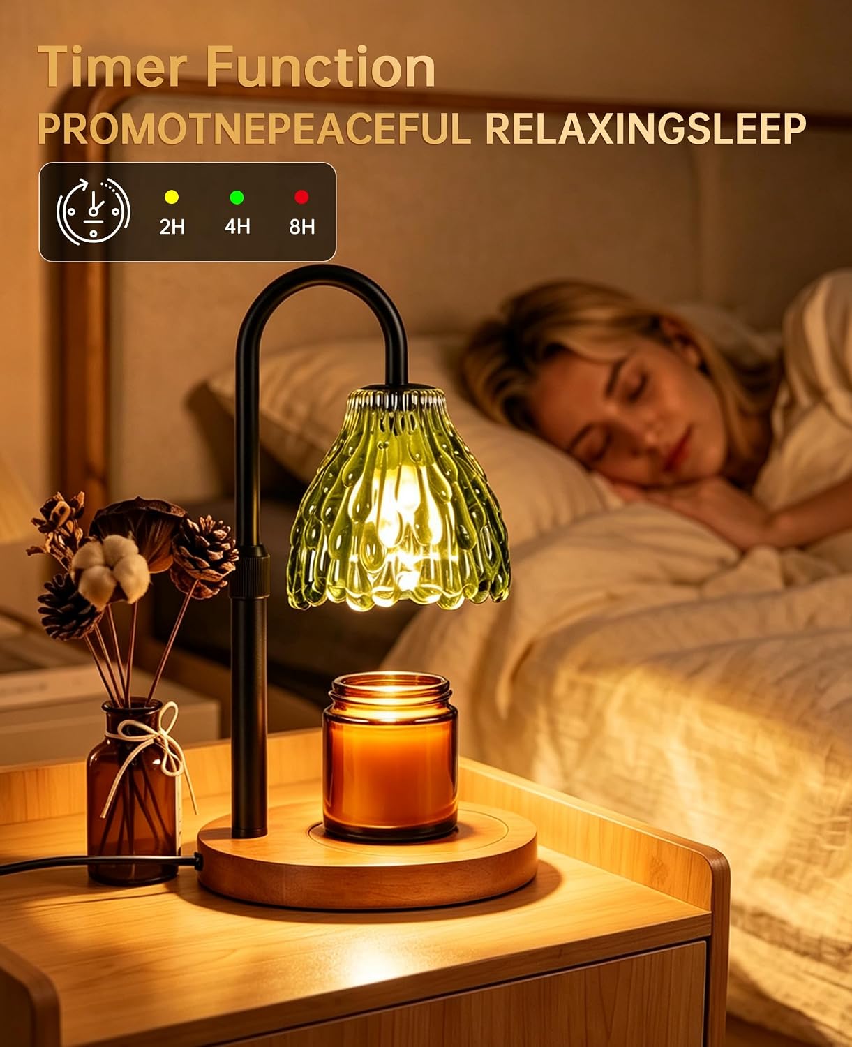Gyradi Green Flower Candle Warmer Lamp — photo 5 of 16