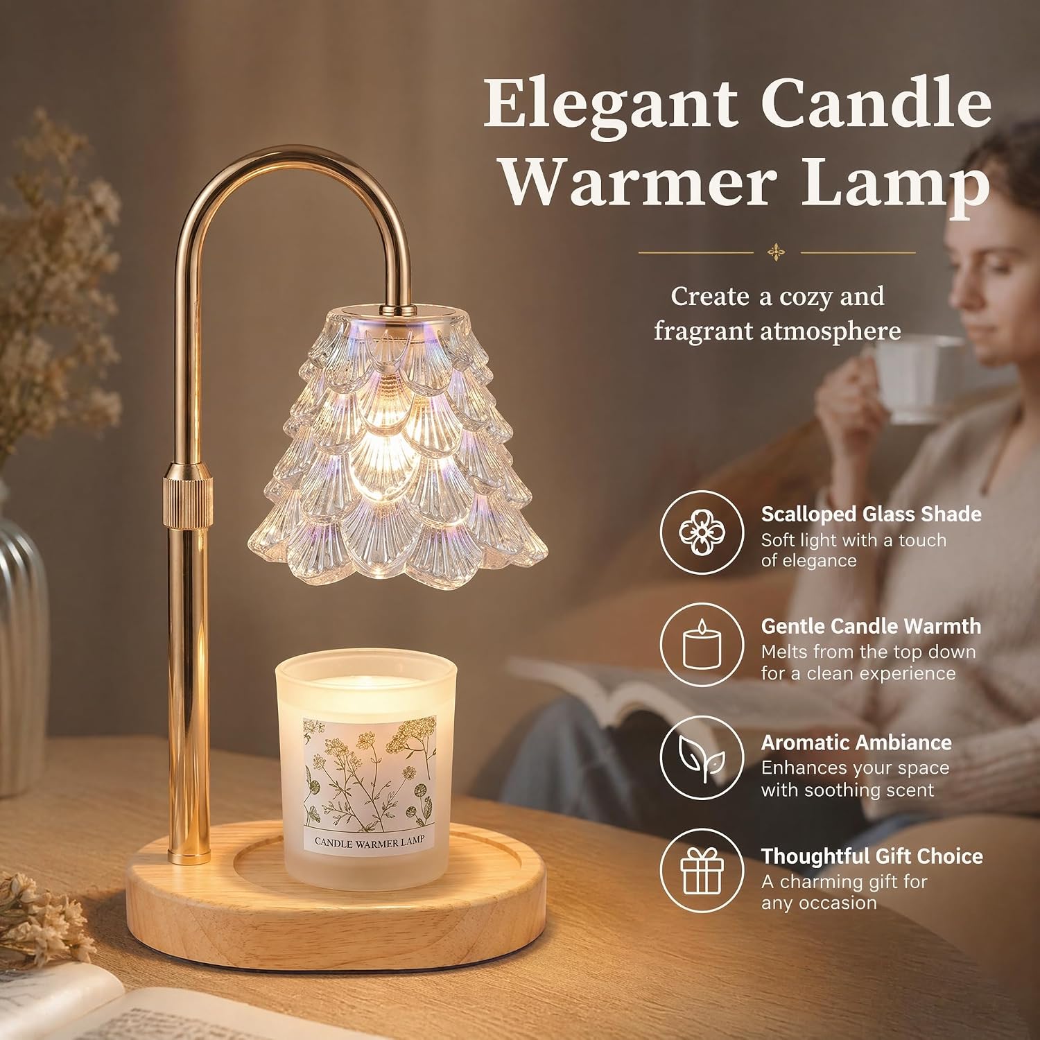 KATBUU Iridescent Glass Candle Warmer Lamp — photo 4 of 20