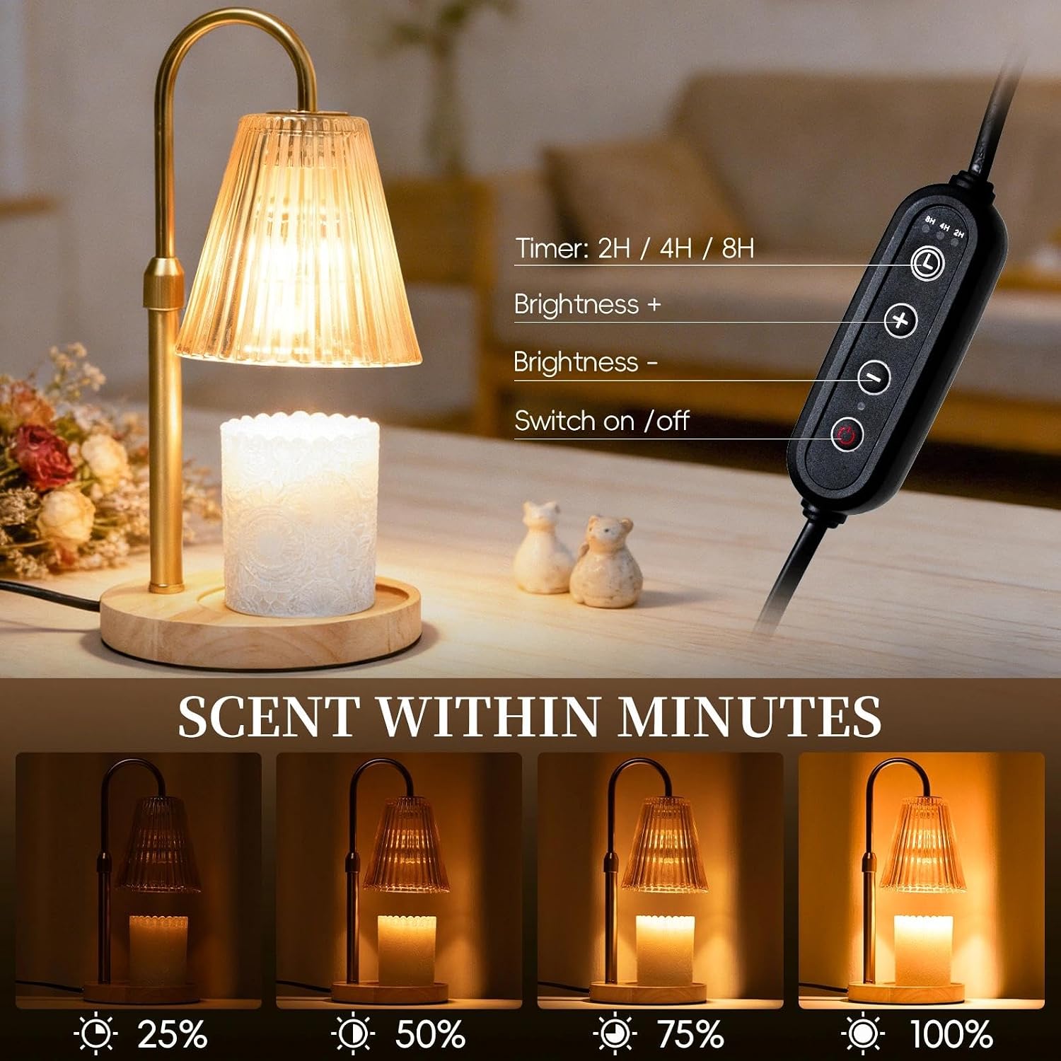 Ledvia Gold Candle Warmer Lamp — photo 4 of 17