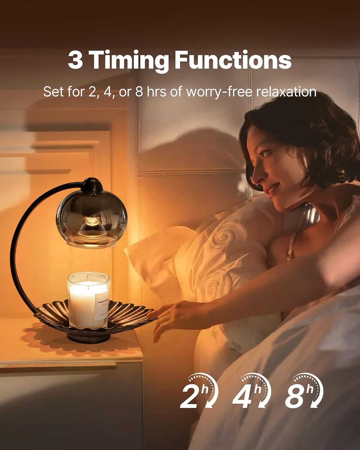 MAGCHARM Black Glass Candle Warmer Lamp — photo 2 of 18