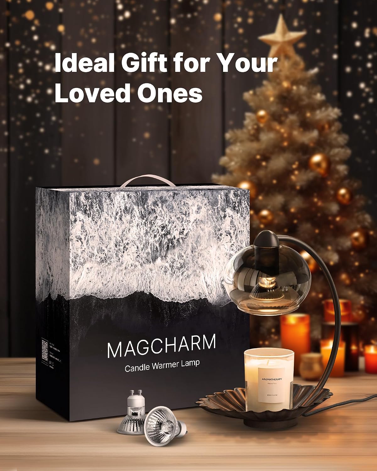 MAGCHARM Black Glass Candle Warmer Lamp — photo 3 of 18