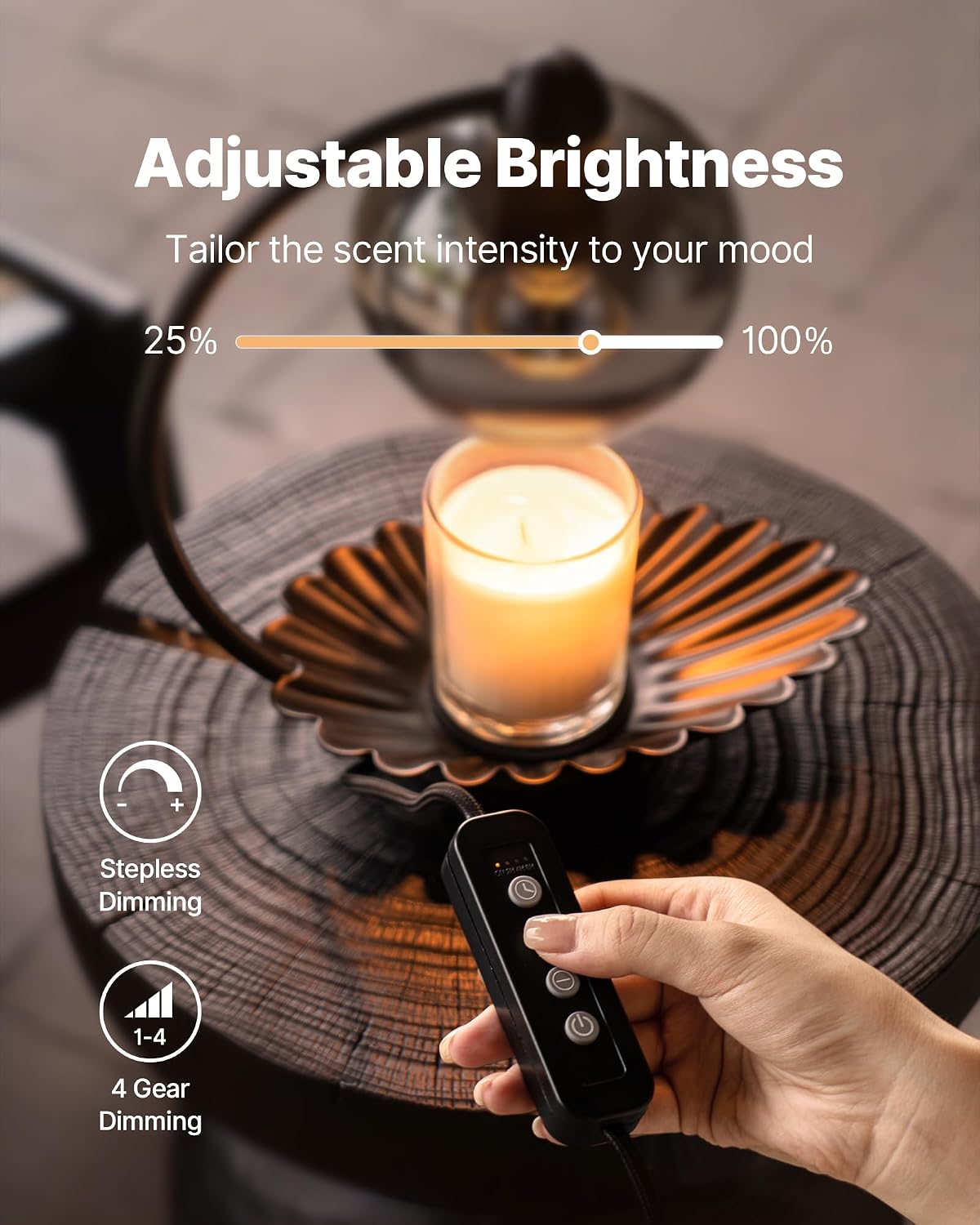 MAGCHARM Black Glass Candle Warmer Lamp — photo 4 of 18