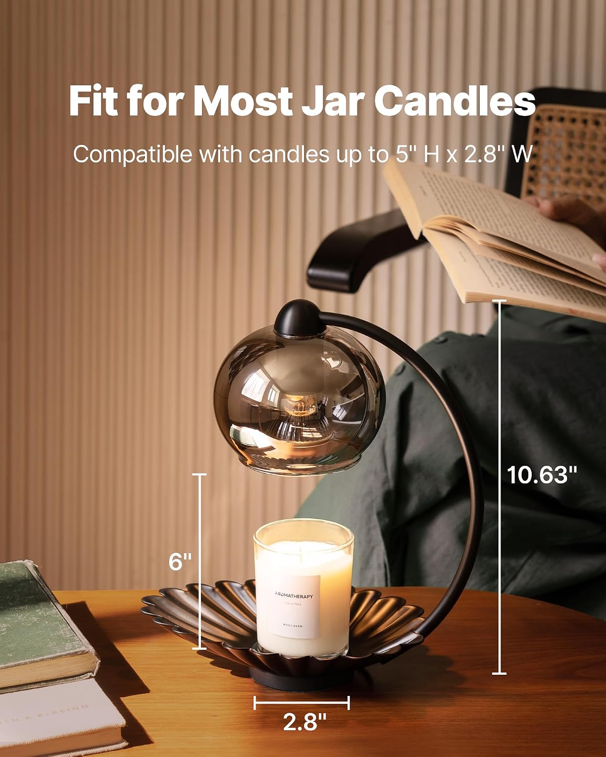 MAGCHARM Black Glass Candle Warmer Lamp — photo 5 of 18