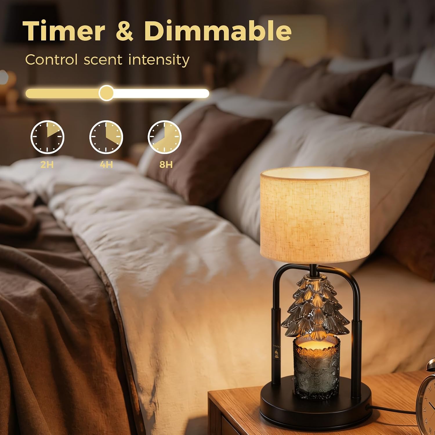 NOREMIA Black Crystal-Cut Candle Warmer Lamp — photo 2 of 16