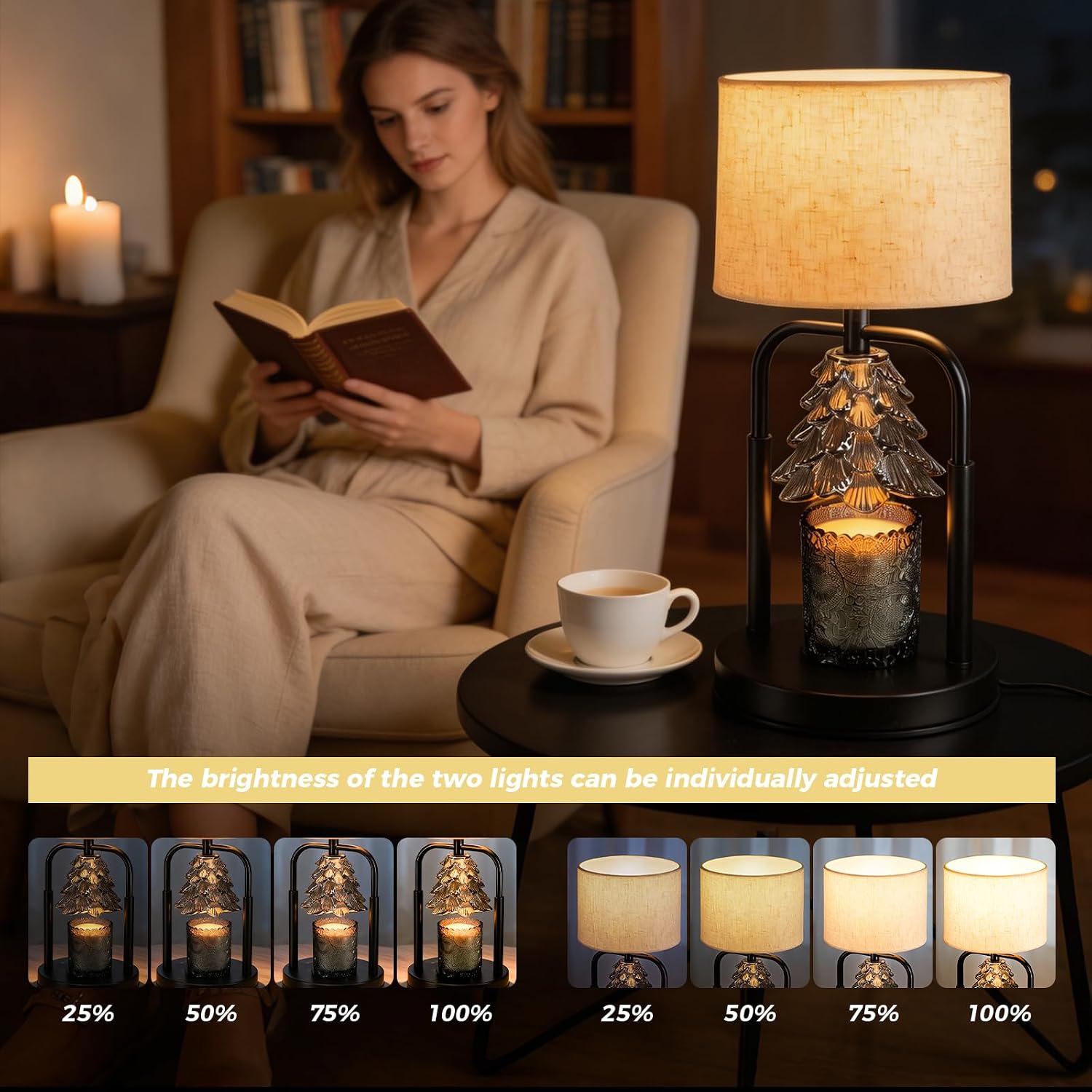 NOREMIA Black Crystal-Cut Candle Warmer Lamp — photo 5 of 16