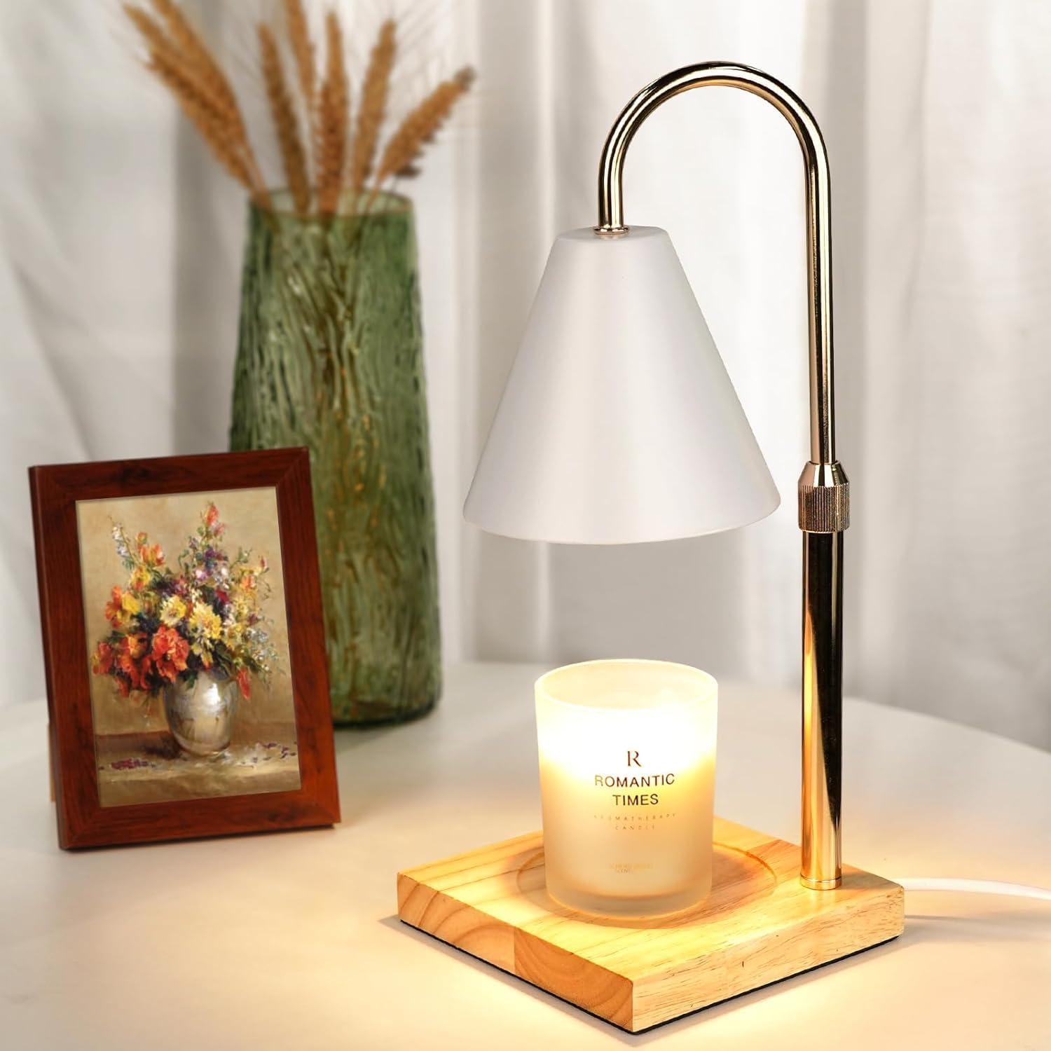 RIREKIS Candle Warmer Lamp, candle warmer lamp with a lampshade