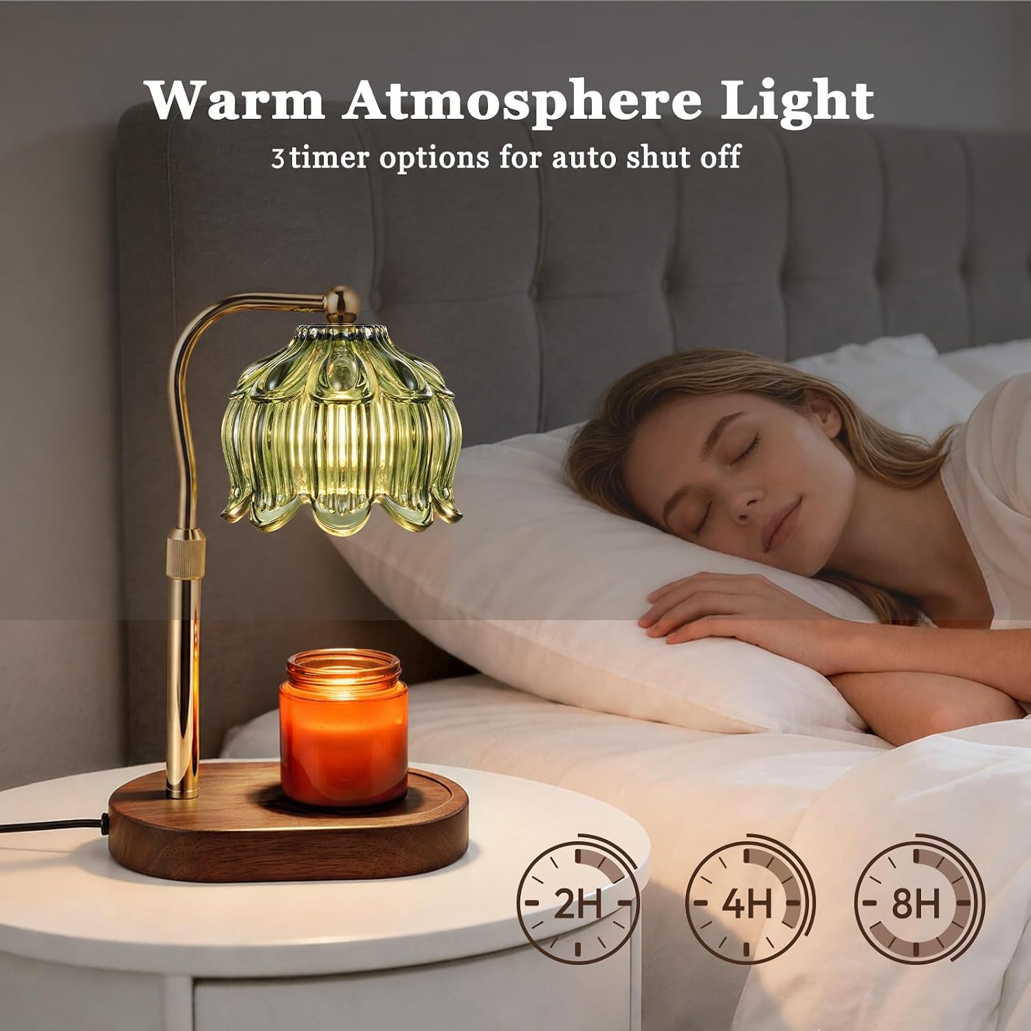 Tuocal Green Flower Candle Warmer Lamp — photo 3 of 18
