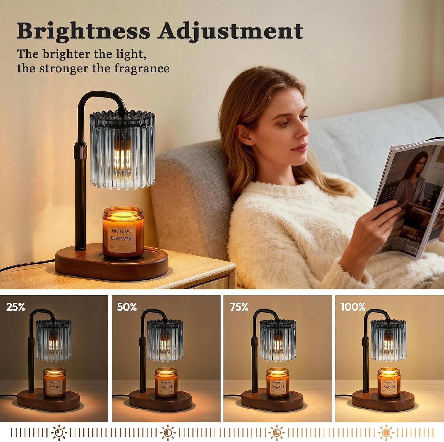 Tuocal Grey Candle Warmer Lamp — photo 3 of 18