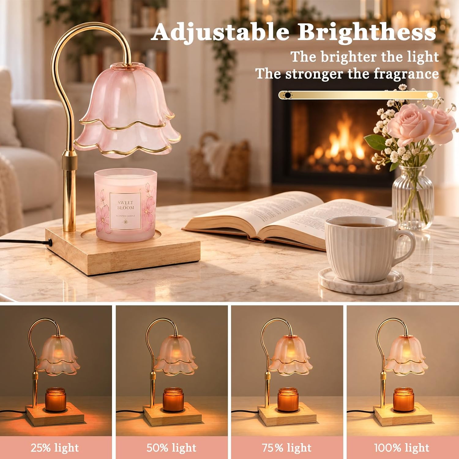 Tuocal Pink Flower Candle Warmer Lamp — photo 2 of 18