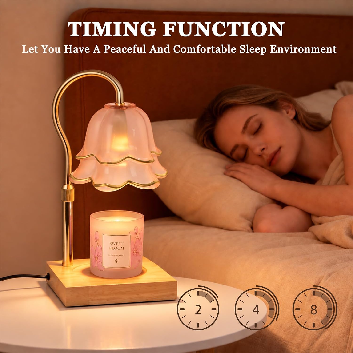Tuocal Pink Flower Candle Warmer Lamp — photo 3 of 18