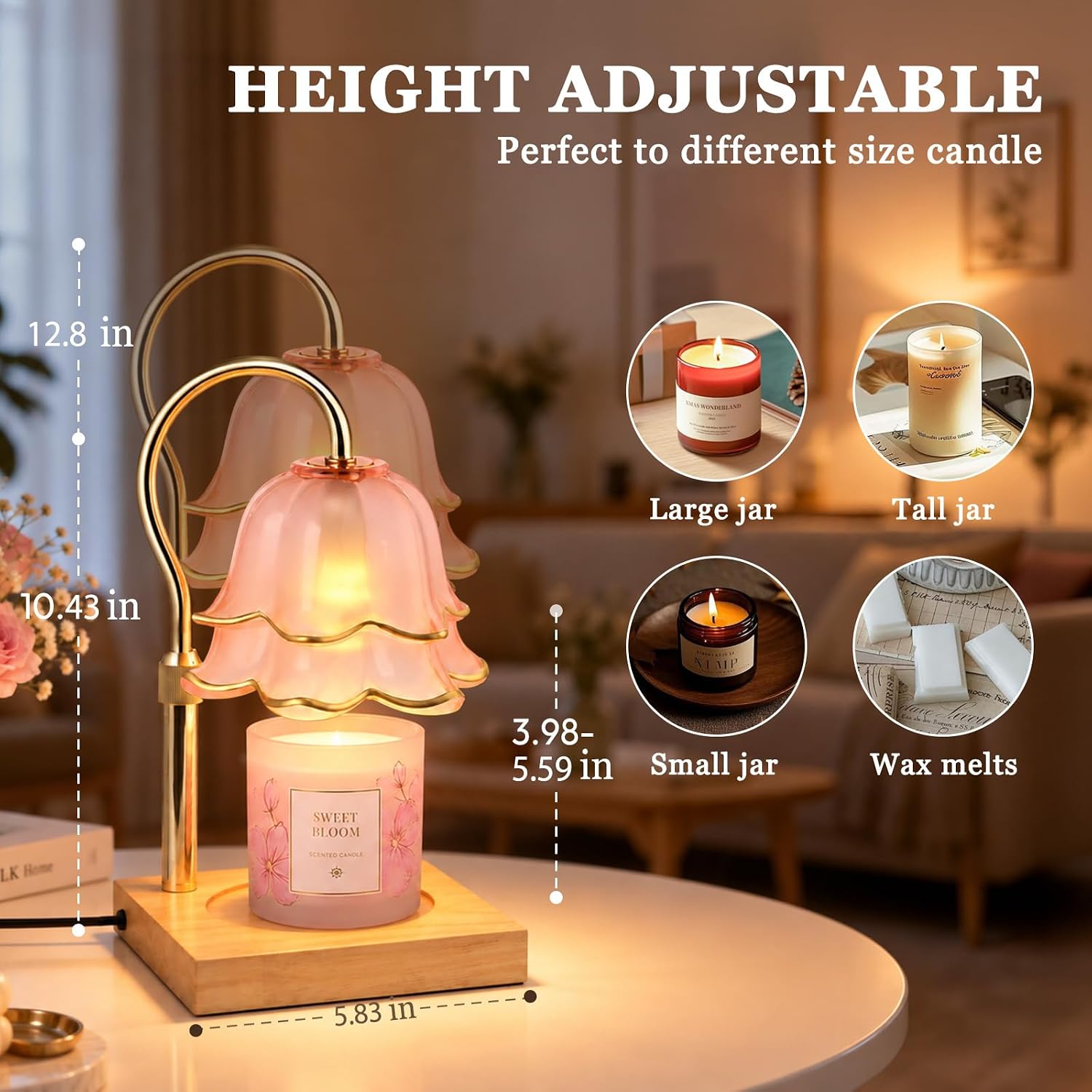 Tuocal Pink Flower Candle Warmer Lamp — photo 4 of 18