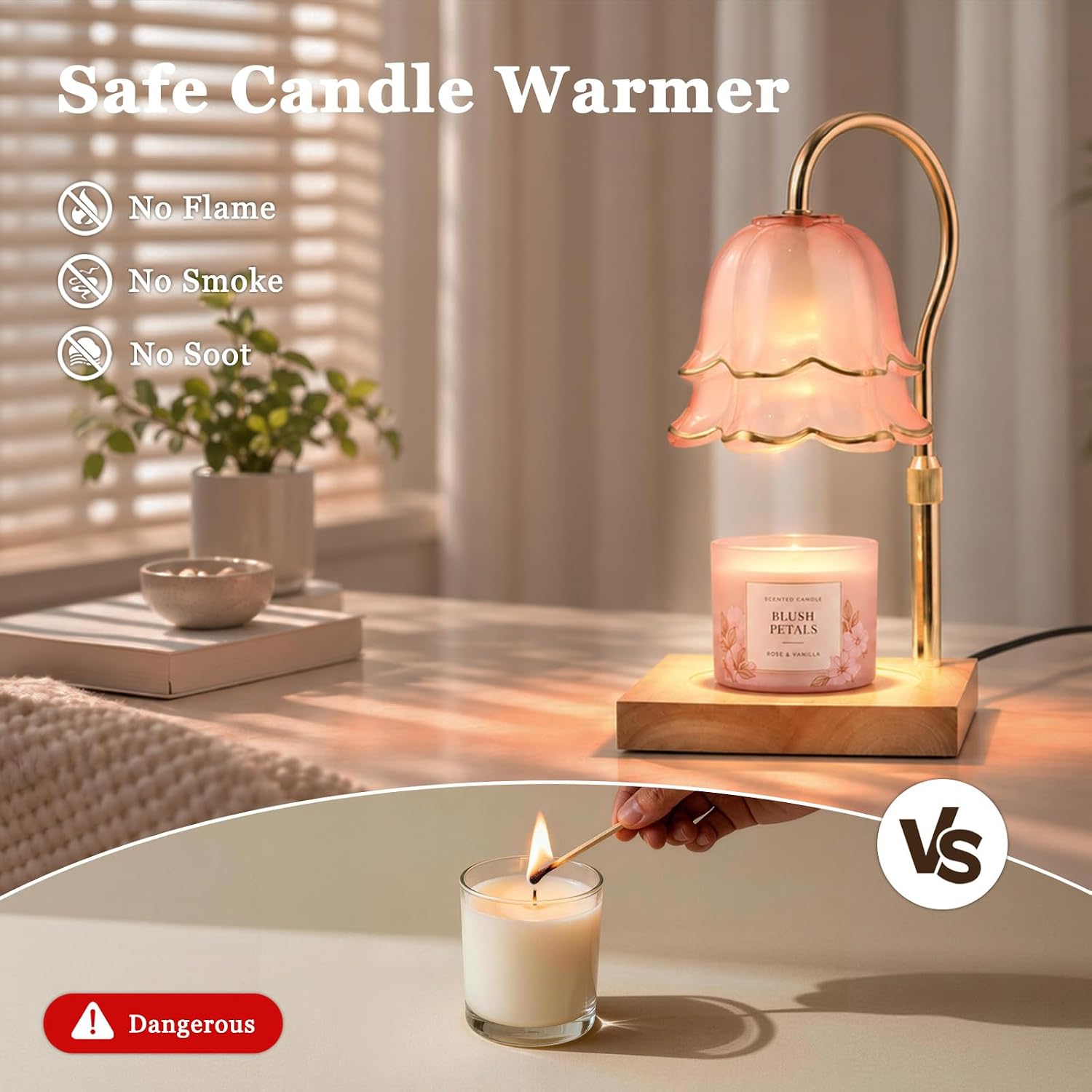 Tuocal Pink Flower Candle Warmer Lamp — photo 5 of 18