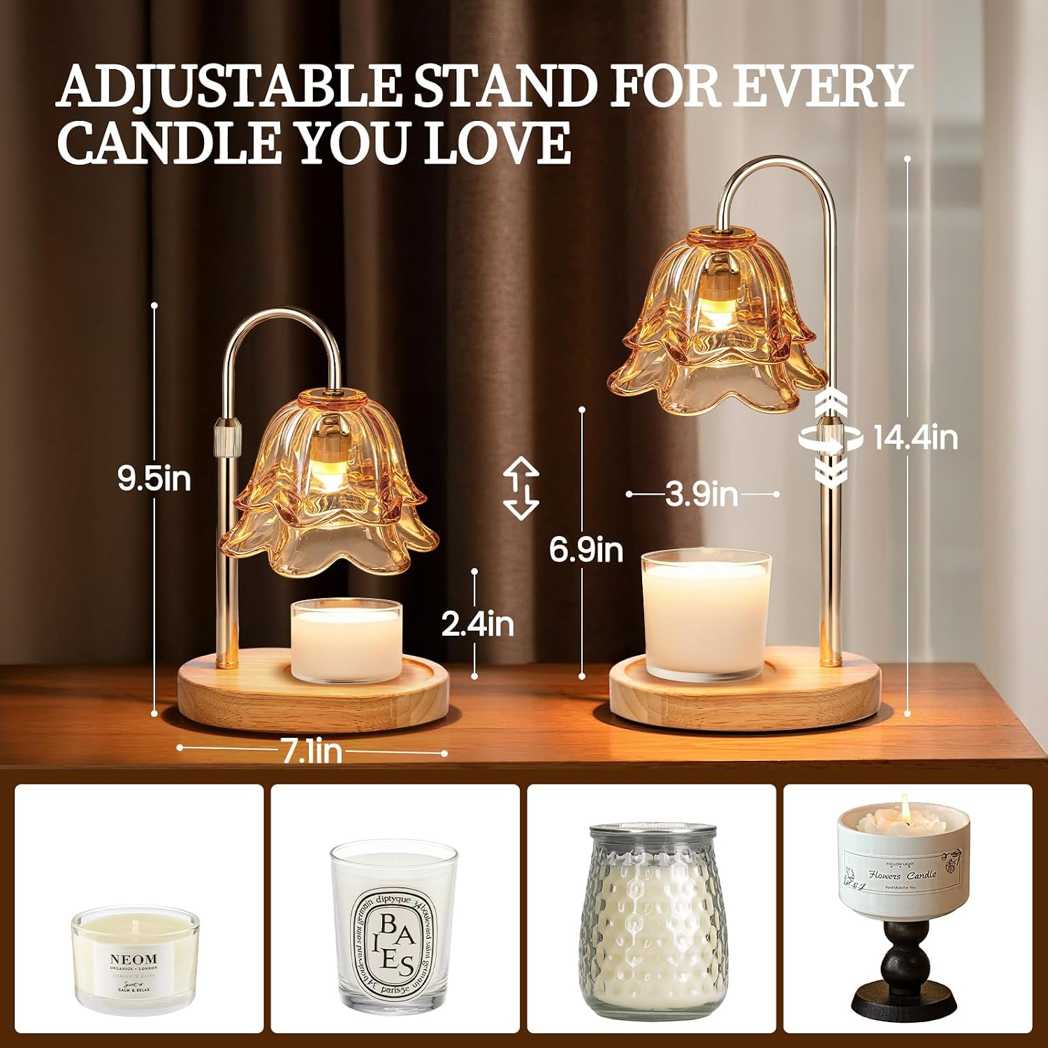 Tuocal Red Flower Candle Warmer Lamp — photo 4 of 18