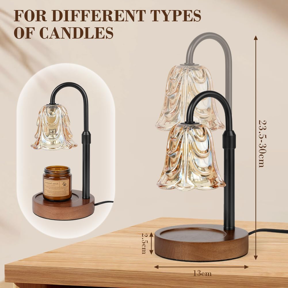 Vicloon Walnut Glass Candle Warmer Lamp — photo 2 of 14