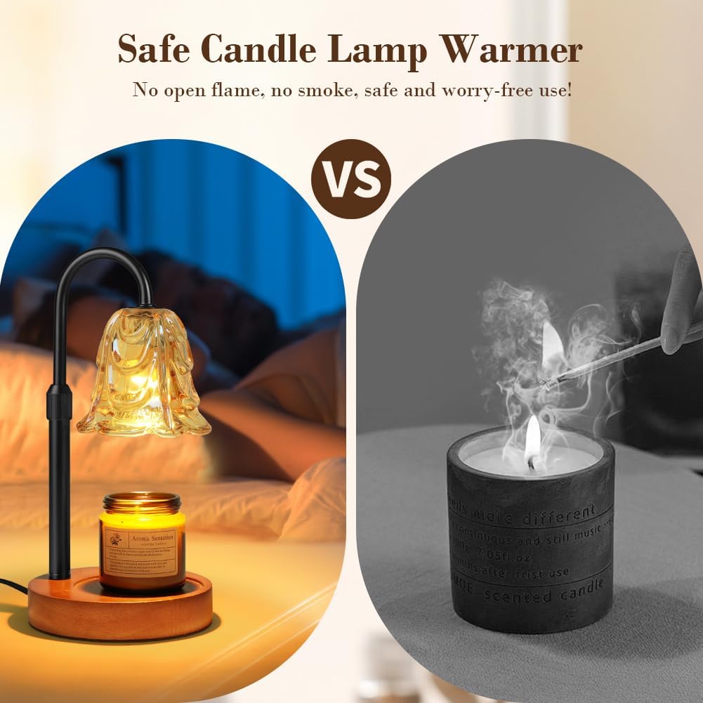 Vicloon Walnut Glass Candle Warmer Lamp — photo 5 of 14